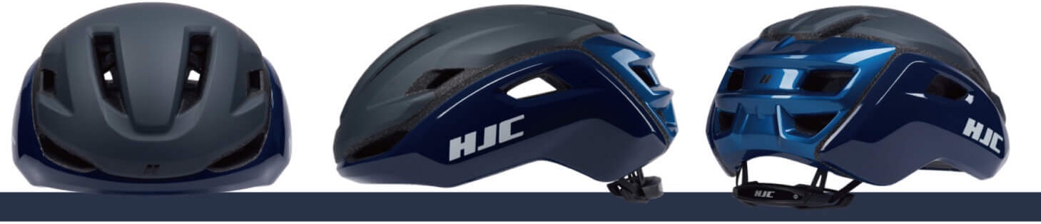 HJC Valeco 2 安全帽配色：海軍藍（正面、側面、後側）