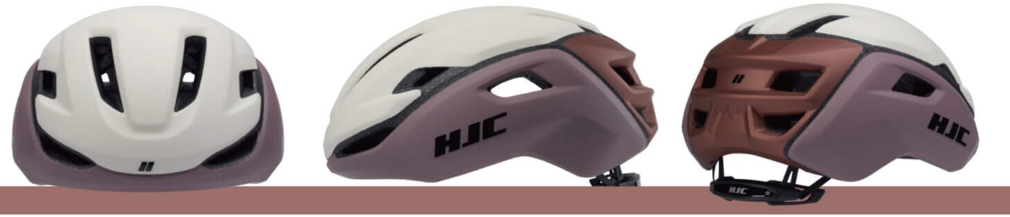 HJC Valeco 2 安全帽配色：煙燻褐（正面、側面、後側）