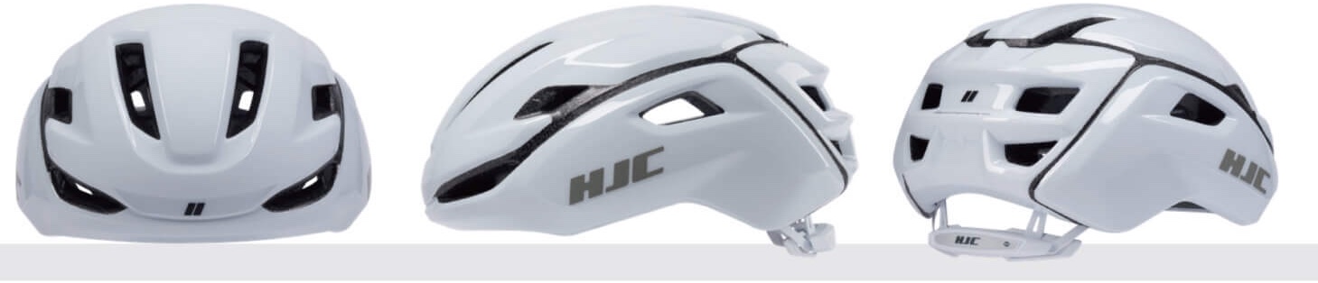 HJC Valeco 2 安全帽配色：彎月白（正面、側面、後側）