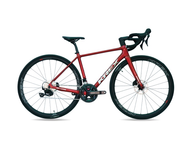 KREX H2 Extreme 碳纖維公路車，寶石紅配色